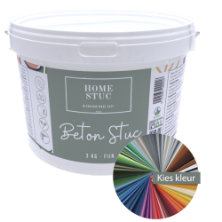 Home Stuc - Beton Stuc - FIJN 3Kg - Kies uw kleur