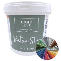 Home Stuc - Beton Stuc - MIDDEL 10Kg - Kies uw kleur