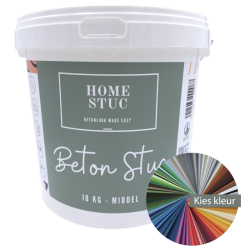Home Stuc - Beton Stuc - MIDDEL 10Kg - Kies uw kleur