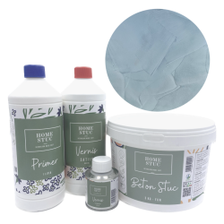 Home Stuc Beton Stuc Pakket - DECO LINE- 5m²- Bubbly Bleu